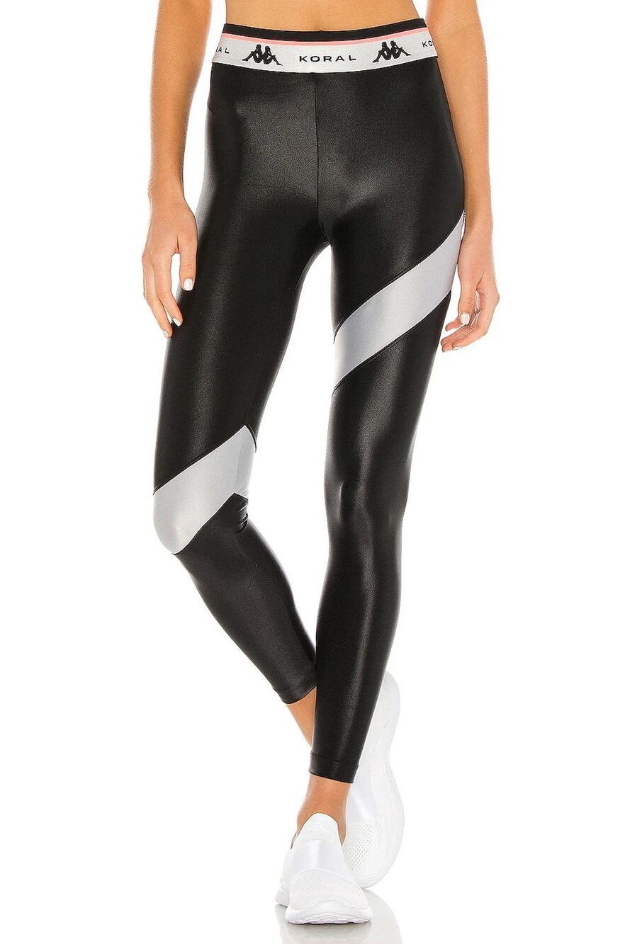 Koral x Kappa Women’s High Rise Colorblock Y2K Ankle Leggings Stretch M A011158